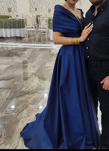 Romance gece mavisi abiye