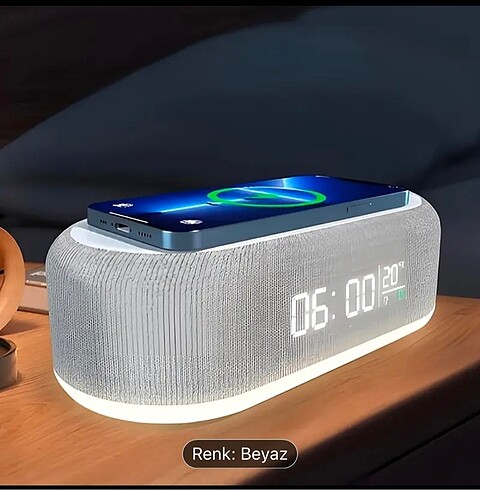 Wirelles şarj alarm saat