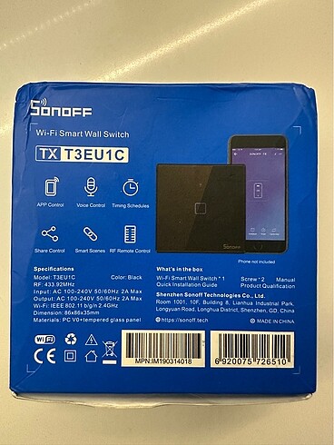 Sonoff tekli WiFi anahtar priz