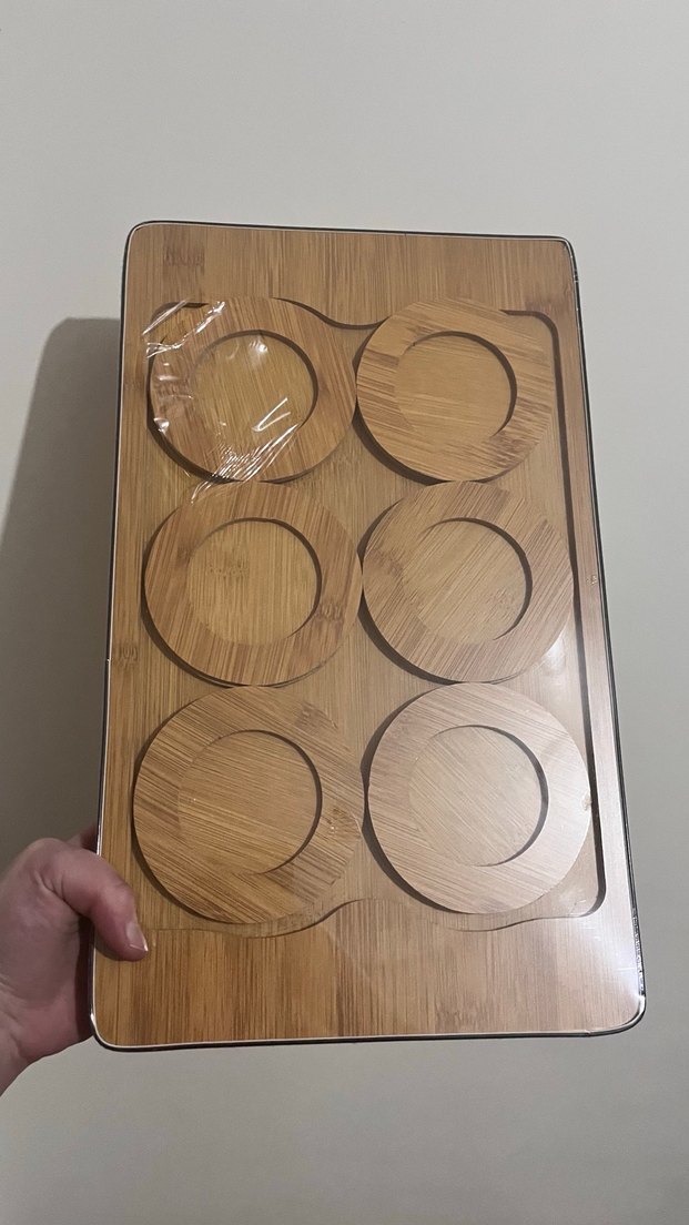 Ahşap Bardak Altlığı Tepsi Seti - Görsel 2