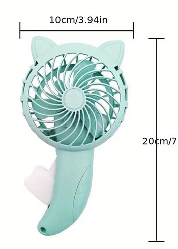 Bej Renkli Kulaklı Mini El Vantilatörü - Görsel 3