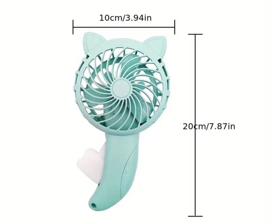 Bej Renkli Kulaklı Mini El Vantilatörü - Görsel 3