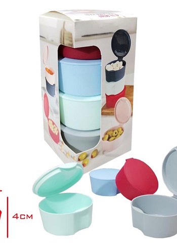 Renkli Kapaklı Saklama Kabı Seti - Görsel 2