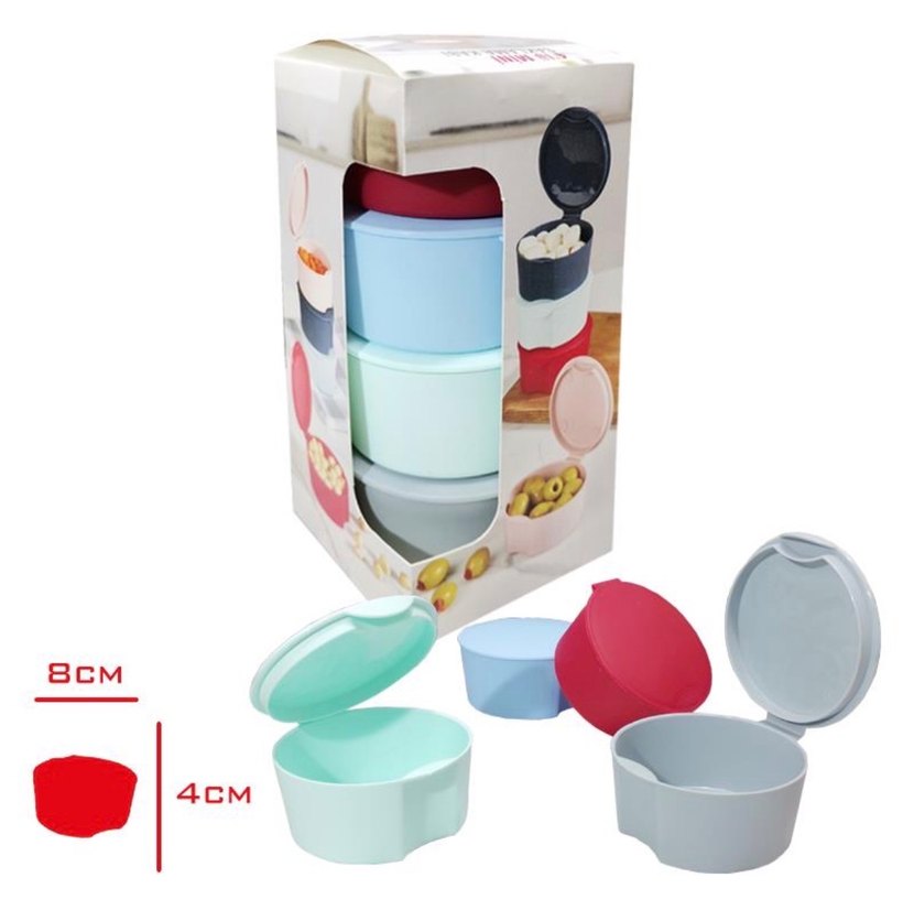 Renkli Kapaklı Saklama Kabı Seti - Görsel 2