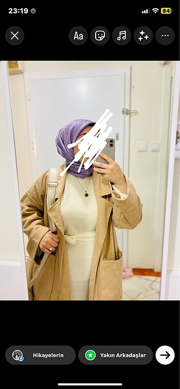 Diğer Krem triko elbise