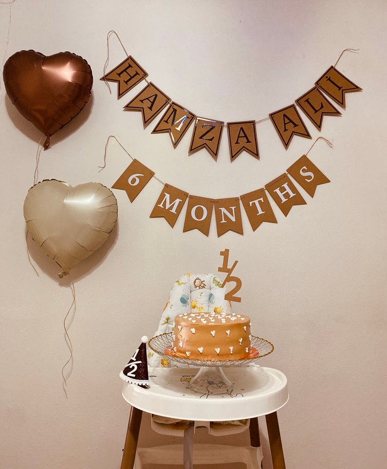 Camel Renkli 6 Aylık Parti Süsleri - Görsel 2
