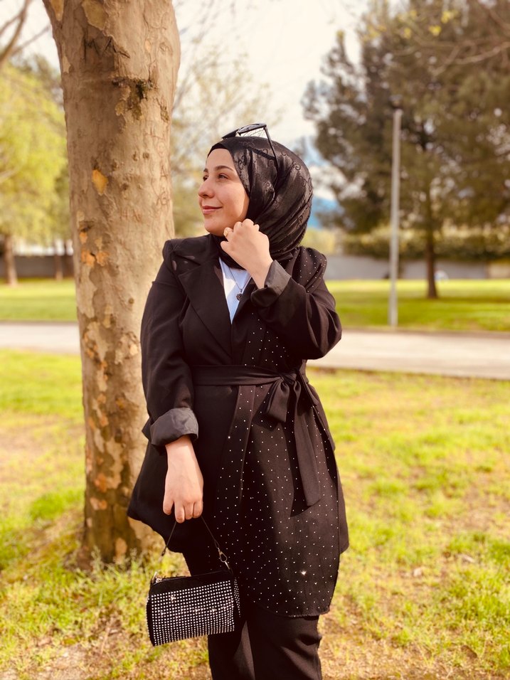 Taş  Detaylı Siyah  Kadın Çanta - Görsel 3