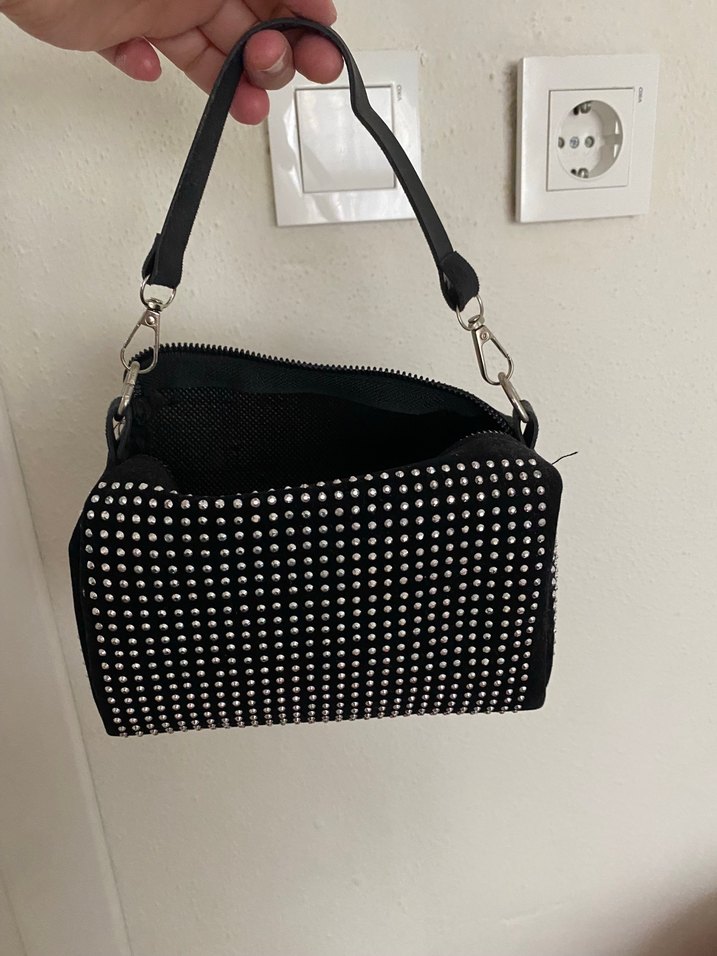 Taş  Detaylı Siyah  Kadın Çanta - Görsel 2