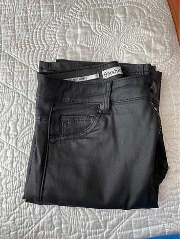 BERSHKA deri pantolon