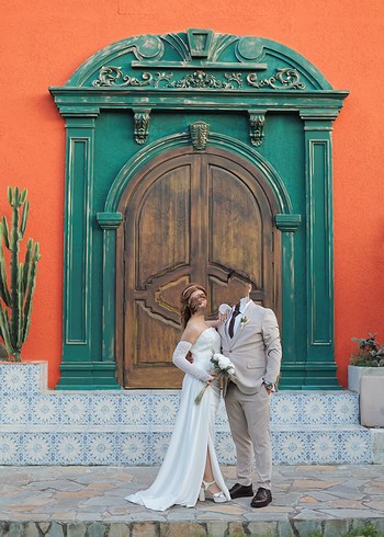 Bohem Beyaz Uzun Kollu A Kesim Gelinlik - Görsel 2