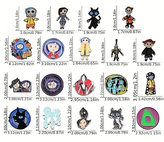 Coraline Metal Rozet Broş