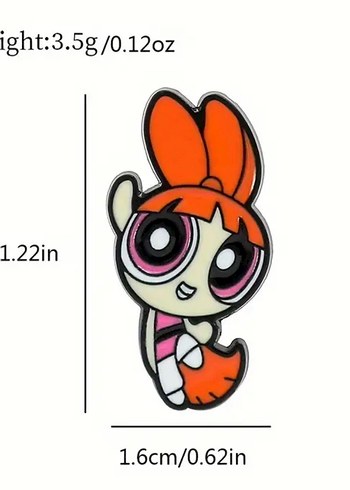  Powerpuff Girls Metal Rozet Broş 1 adet