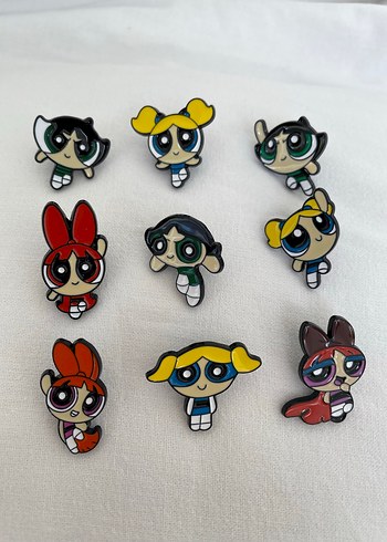 Powerpuff Girls Metal Rozet Broş 1 adet