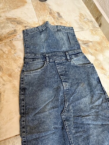 34 Beden Trendyol Jean Elbise Mavi