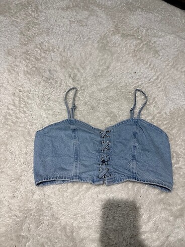 s Beden mavi Renk Mavi Jean Crop