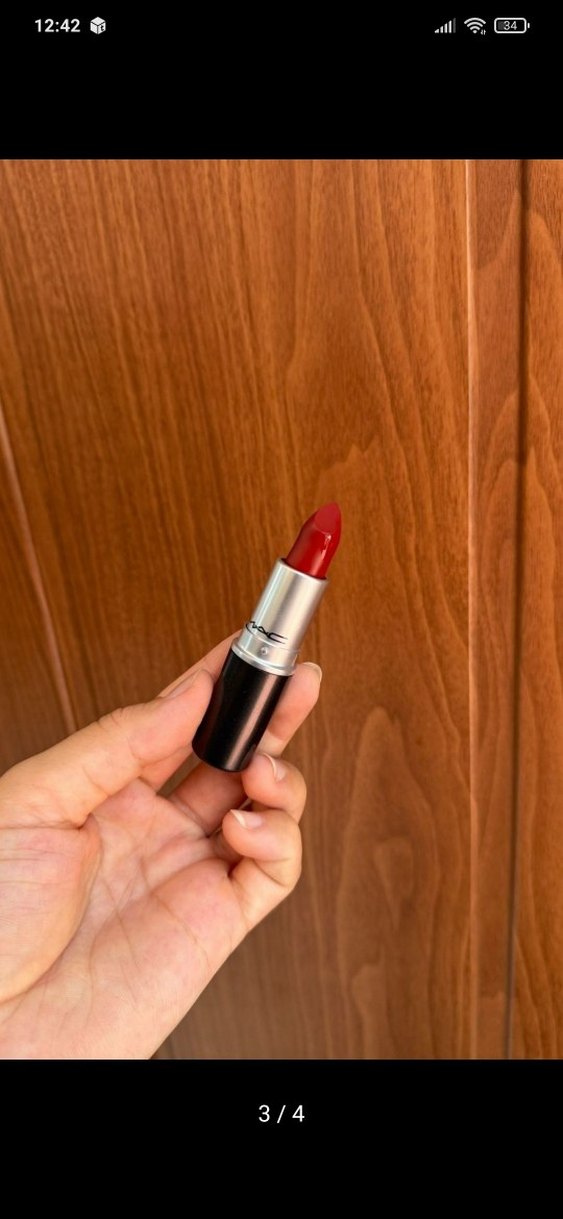 MAC Koyu Kırmızı Mat Ruj - Görsel 3