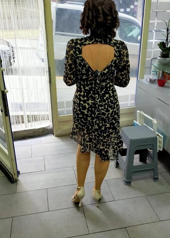 Leopar desenli elbise - Görsel 2