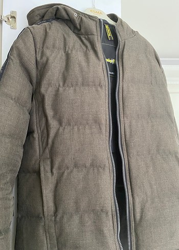 Erkek yeşil Fermuarlı Kaban - Görsel 2