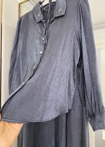 Gri simli takım - Görsel 4