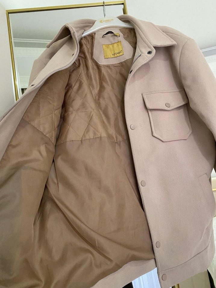 Bej Süet Düğmeli Erkek Ceket - Görsel 3