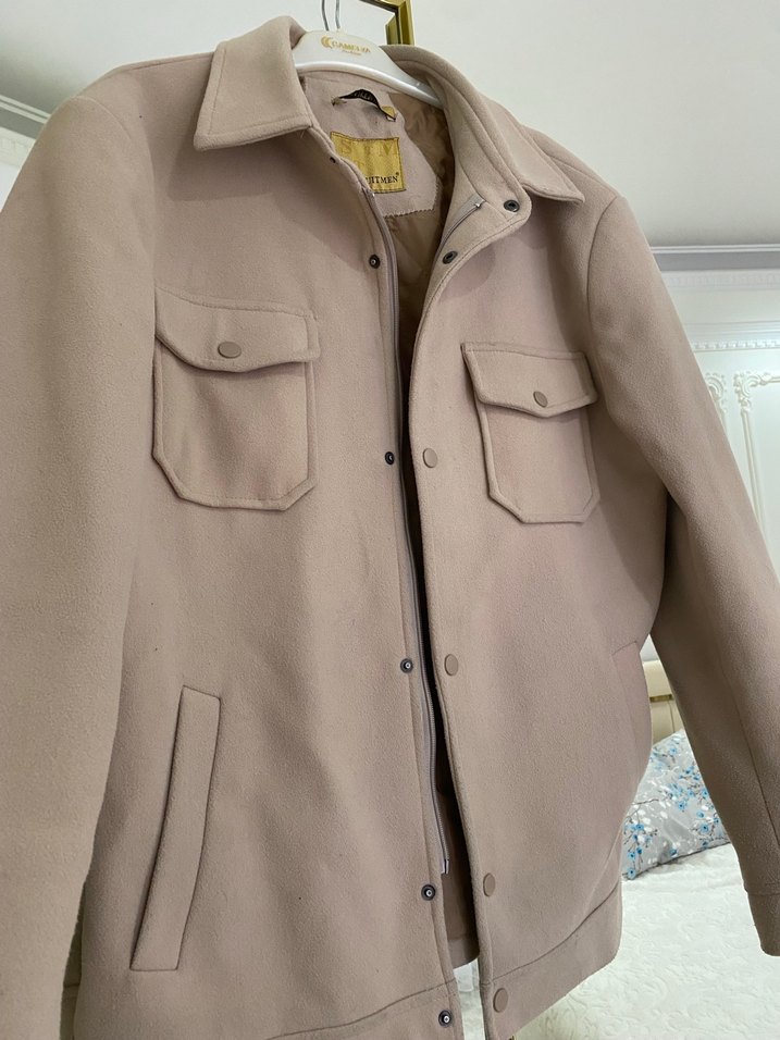 Bej Süet Düğmeli Erkek Ceket - Görsel 2