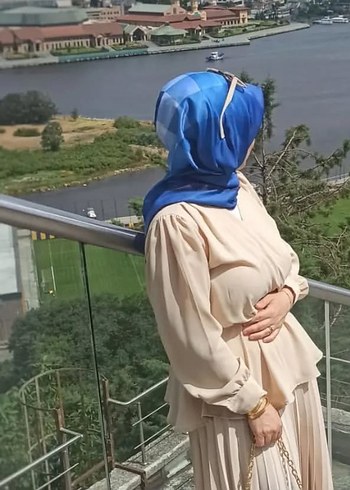 Bej V Yaka Uzun Kollu Drapeli Bluz - Görsel 3