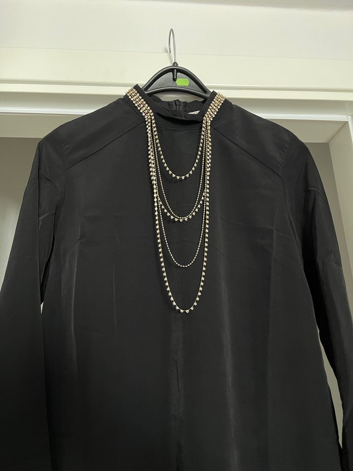 Zincir Detaylı Siyah Goth Kadın Body Chain - Görsel 2