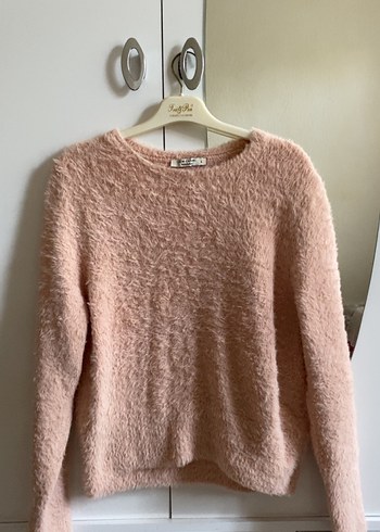 LC Waikiki Pudra Pembe Pelus Triko Kazak