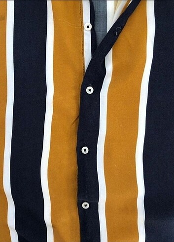 Zara çizgili erkek gömlek - Görsel 3