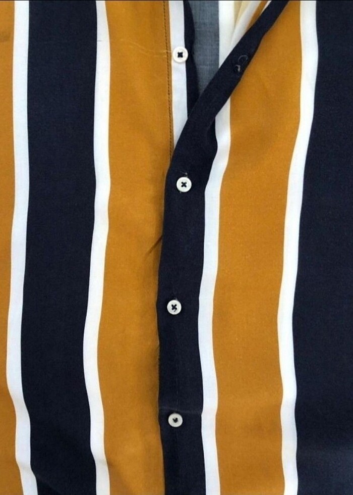 Zara çizgili erkek gömlek - Görsel 3