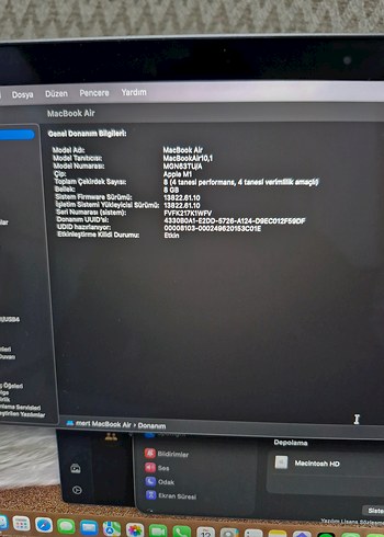 MacBook Air M1 - 8GB RAM / 256GB SSD - Uzay Grisi - Görsel 4