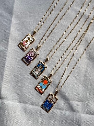 Diğer Gold tarot model kolye