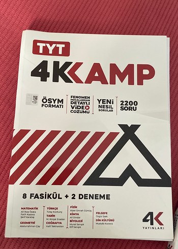 TYT 4KAMP Sınav Hazırlık Kitabı 8 Fasikül + 2 Deneme