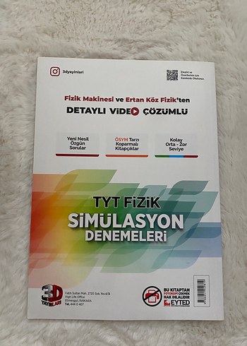 TYT Fizik Simülasyon Denemeleri 48 Adet