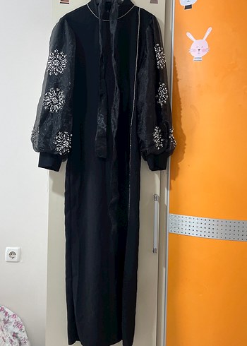 Diğer Nakışlı Zincir Detaylı Uzun Siyah Gotik Elbise