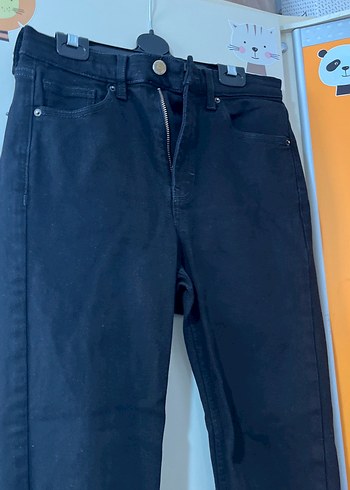 LC Waikiki Siyah Kemerli Kadın Denim Pantolon
