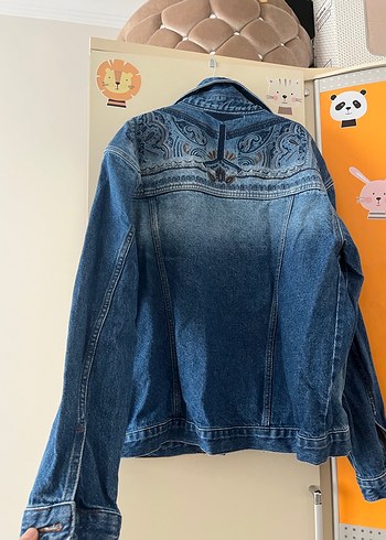 Düğmeli Mavi Kadın Denim Ceket
