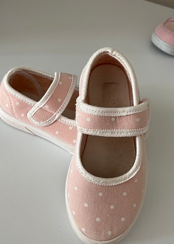 Pembe Puantiyeli Kız Çocuk Babet Ayakkabı - Görsel 2