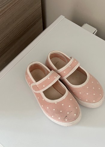 Pembe Puantiyeli Kız Çocuk Babet Ayakkabı - Görsel 4