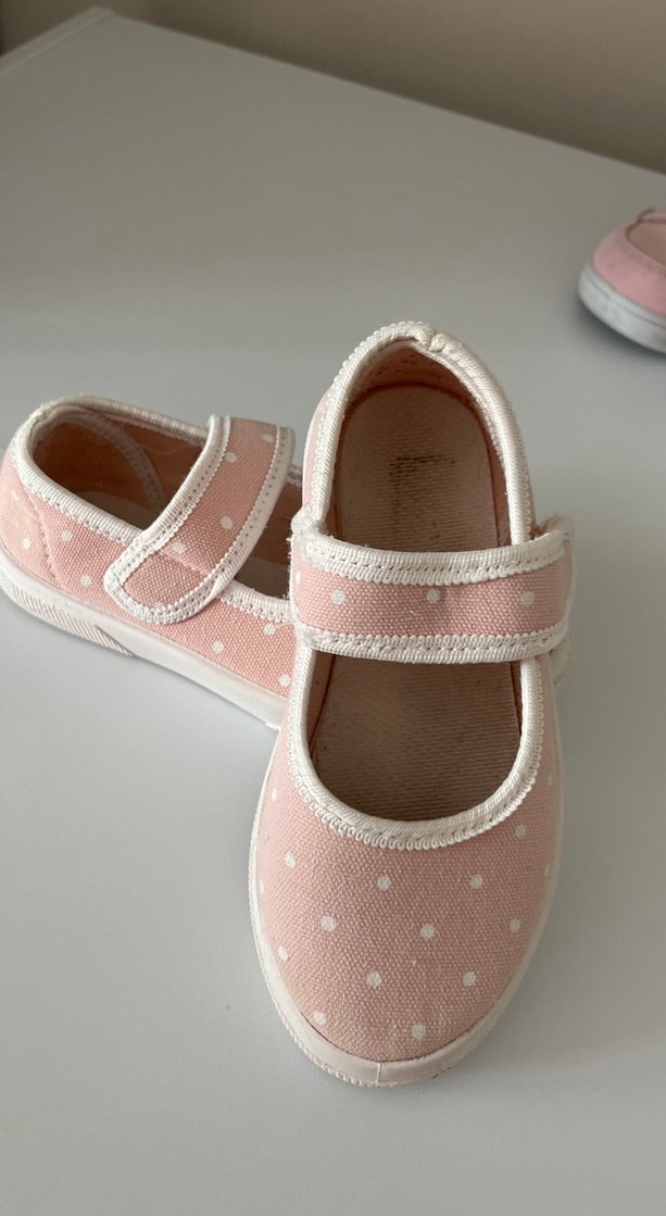 Pembe Puantiyeli Kız Çocuk Babet Ayakkabı - Görsel 2