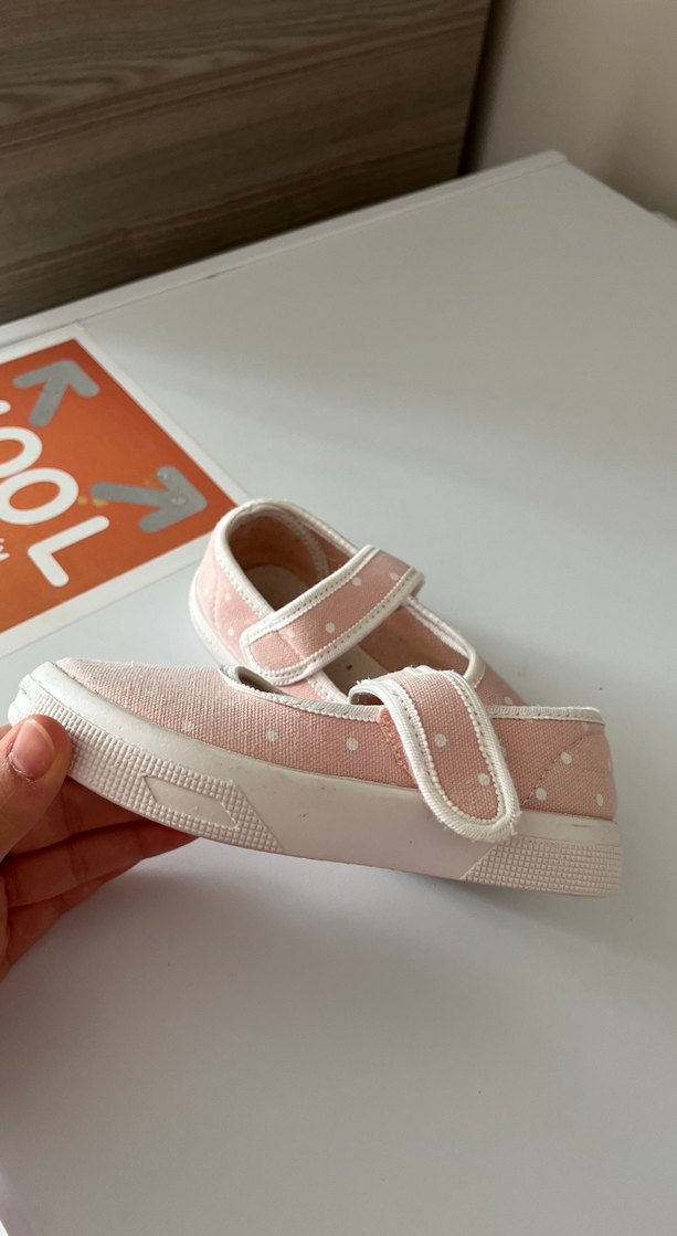 Pembe Puantiyeli Kız Çocuk Babet Ayakkabı - Görsel 3