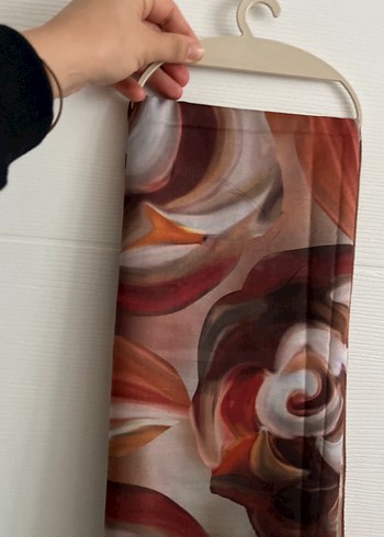 Bohem Tarzda Koyu Bej Kadın etnik desen şal - Görsel 4