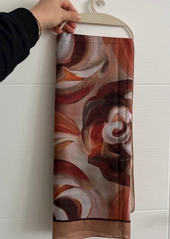 Bohem Tarzda Koyu Bej Kadın etnik desen şal - Görsel 3