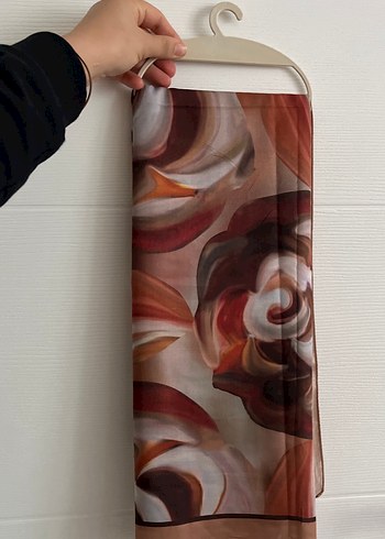 Bohem Tarzda Koyu Bej Kadın etnik desen şal - Görsel 2