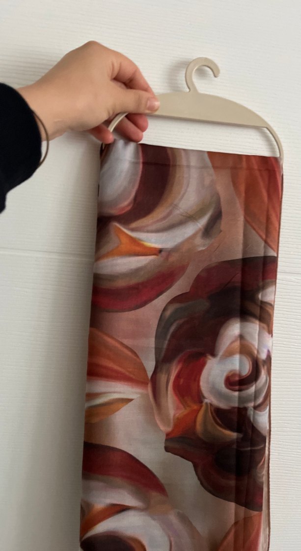 Bohem Tarzda Koyu Bej Kadın etnik desen şal - Görsel 4