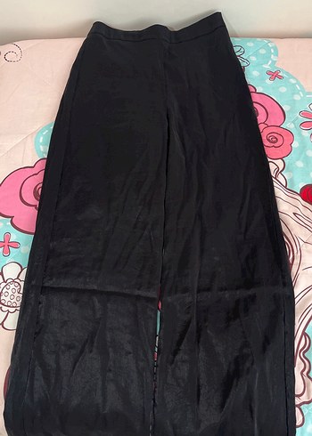 Drapeli Siyah Kadın Kumaş Pantolon - Görsel 2