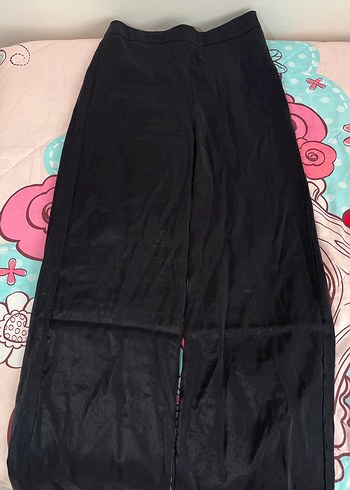 Drapeli Siyah Kadın Kumaş Pantolon - Görsel 3