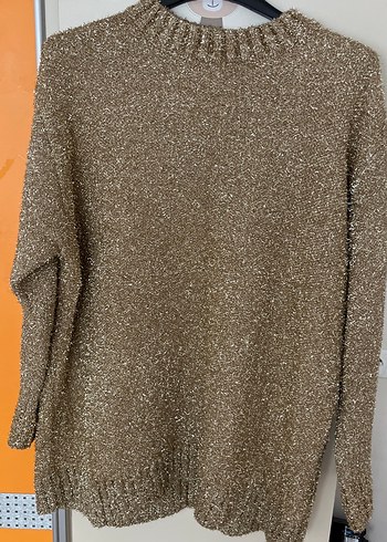 Kadın Kahverengi Triko Uzun Kollu Kazak - Görsel 4