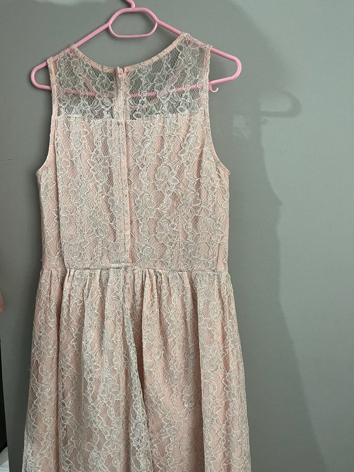 Dantel Detaylı Pembe Kız Elbisesi - Görsel 2