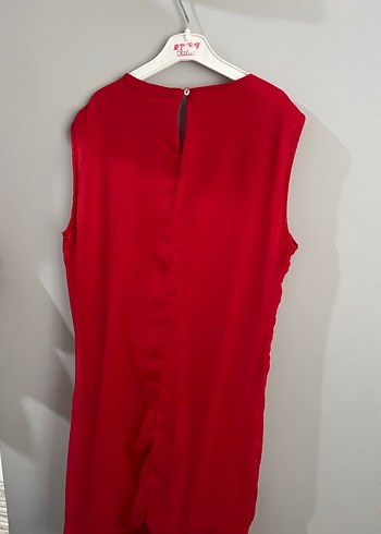 zara mini kırmızı elbise - Görsel 3